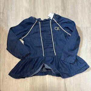 Calvin Klein Blue Casual Dress with Flared Silhouette